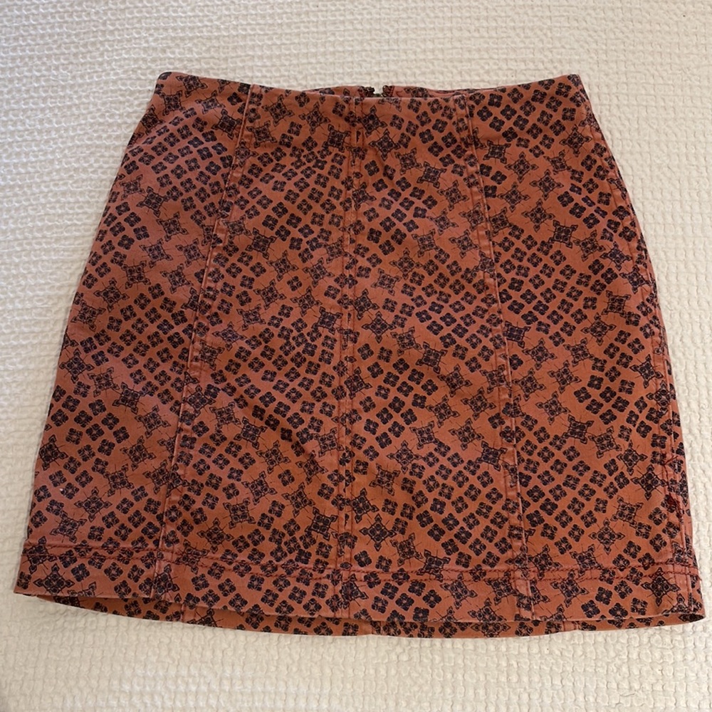 Printed Free People Skirt Sz 4